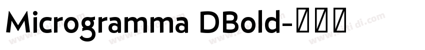 Microgramma DBold字体转换